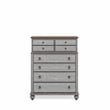 Home Square 2-Piece Set with Drawer Chest and Media Chest in Weathered Gray