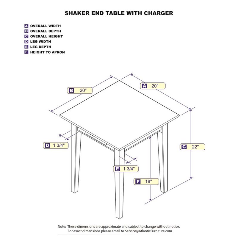 Home Square Solid Hardwood Charger End Table in Walnut - Set of 2