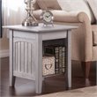 Home Square Solid Hardwood End Table in Driftwood Gray - Set of 2