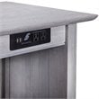 Home Square End Table with Charger in Driftwood Gray - Set of 2