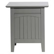 Home Square End Table with Charger in Gray Finish - Set of 2