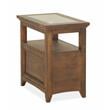 Home Square 2 Drawers Wood Top End Table in Toasted Nutmeg - Set of 2