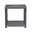 Home Square Rectangular End Table Weathered Gravel - Set of 2