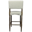Home Square Upholstered Fabric Bar Stool in Natural Finish - Set of 2