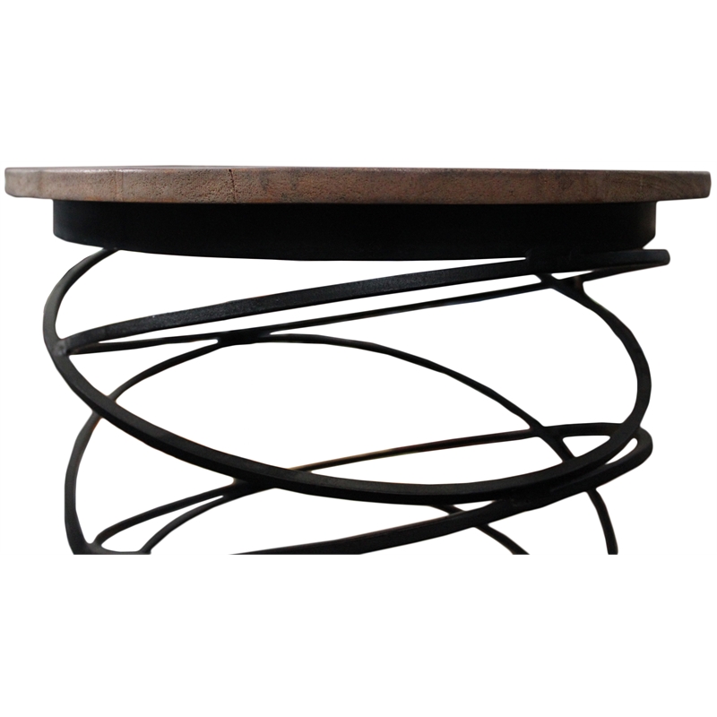 Home Square Solid Wood Side Table in Brown Finish - Set of 2