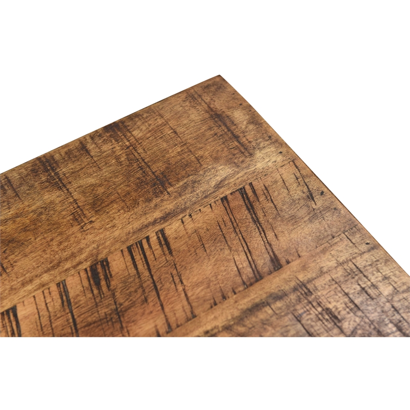Home Square Solid Wood Side Table in Natural Finish - Set of 2
