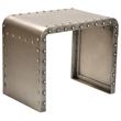 Home Square Cast Iron Side Table in Gold Featuring Studded Detailing - Set of 2