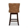Home Square Tufted High Back Counter Height Barstool in Tan Brown - Set of 3