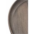Home Square Solid Wood Round Side Table in Gray Finish - Set of 2
