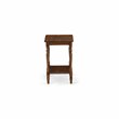 Home Square Wood End Table with Open Storage in Antique Walnut - Set of 2