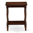 Home Square Wood End Table w & Open Storage in Antique Mahogany - Set of 2