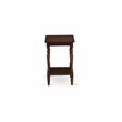 Home Square Wood End Table w & Open Storage in Antique Mahogany - Set of 2