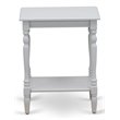 Home Square Wood End Table with Open Storage in Urban Gray - Set of 2