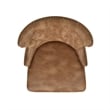Home Square Tufted High Back Counter Height Barstool in Tan Brown - Set of 2