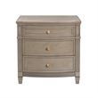 Home Square Accent End Table in Gray Cashmere and Gold - Set of 2