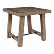 Home Square Reclaimed Pine End Table in Weathered Gray - Set of 2