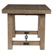 Home Square Reclaimed Pine End Table in Weathered Gray - Set of 2