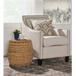 Home Square Round Rattan Abaca End Table in Multi Brown - Set of 2