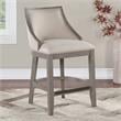Home Square Solid Wood Driftwood Counter Stool in Gray Finish - Set of 3