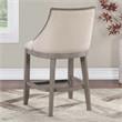 Home Square Solid Wood Driftwood Counter Stool in Gray Finish - Set of 3