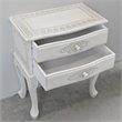 Home Square 2 Drawer End Table in Antique White Finish - Set of 2