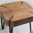 Home Square Hexagon Wood End Table in Canyon Oak Finish - Set of 2