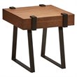 Home Square Contemporary Wood End Table in Canyon Oak - Set of 2