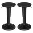 Home Square Contemporary Plastic Bar Stool in Black Finish - Set of 2