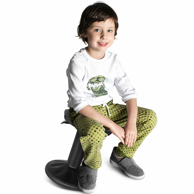 Home Square Contemporary Plastic Seating Stool in Black Finish - Set of 2