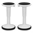Home Square Contemporary Plastic Bar Stool in White Finish - Set of 2