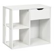Home Square Contemporary Particle Board Side Table in White - Set of 2