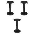 Home Square Contemporary Plastic Bar Stool in Black Finish - Set of 3