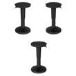 Home Square Contemporary Plastic Seating Stool in Black Finish - Set of 3