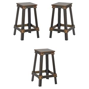 home square 26 inch metal bar stool in antique copper