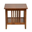 Home Square Engineered Wood End Table in Ash Brown Finish - Set of 2