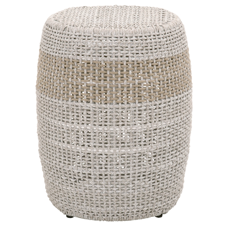 Home Square Fabric Accent Table in Taupe Gray Finish - Set of 2