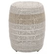 Home Square Fabric Accent Table in Taupe Gray Finish - Set of 2