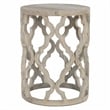 Home Square Antique Clover Wood End Table in Gray - Set of 2