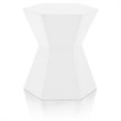 Home Square District Bento Stone Accent Table in Ivory - Set of 2