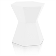 Home Square District Bento Stone Accent Table in Ivory - Set of 2
