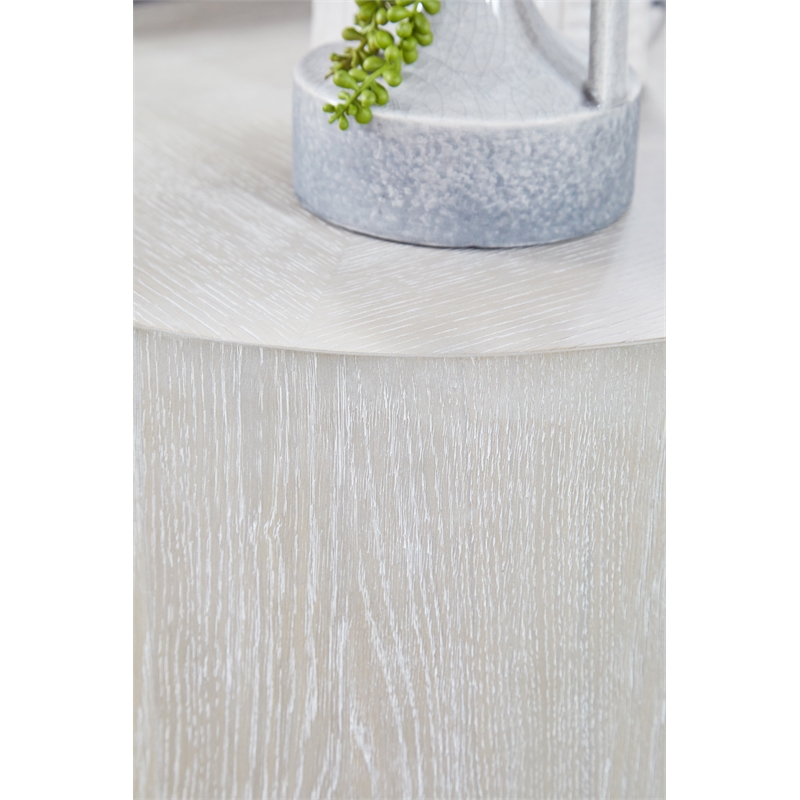 Home Square District Wood Large End Table in Natural Gray - Set of 2