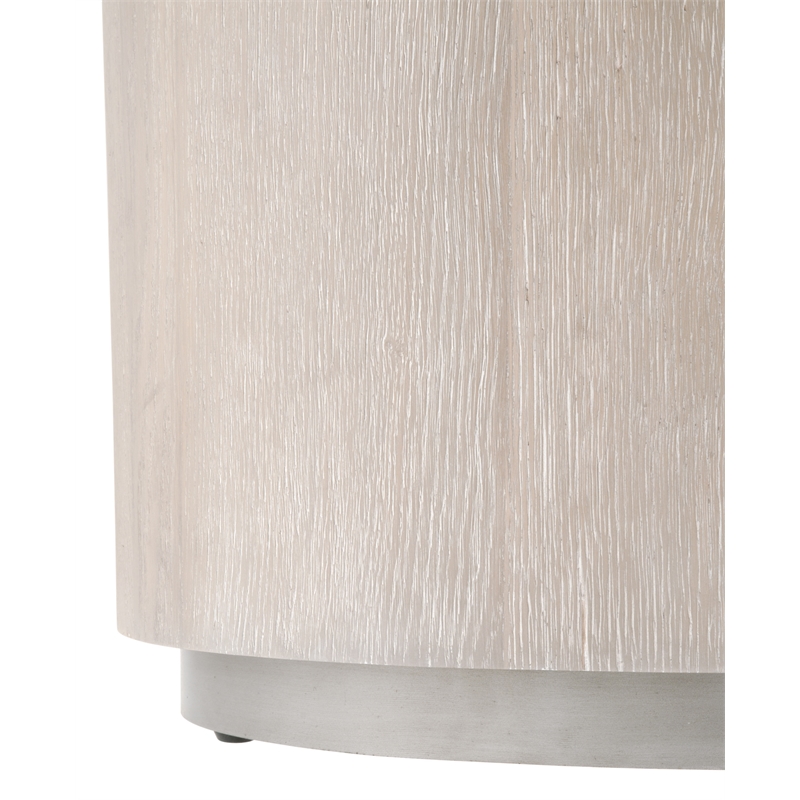 Home Square District Wood Large End Table in Natural Gray - Set of 2