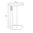 Home Square Faux Marble & Metal Base End Table in White and Gold - Set of 2