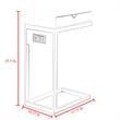 Home Square 2 USB Charging Ports End Tables in White and Gold - Set of 2