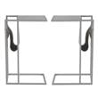Home Square 2 USB Charging Ports End Tables in Gray - Set of 2