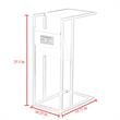 Home Square 2 USB Charging Ports End Tables in White - Set of 2