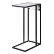 Home Square 2 USB Charging Ports End Tables in White & Black - Set of 2