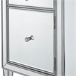 Home Square 1 Door Mirrored End Table in Antique Silver - Set of 2