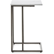 Home Square Modern Marble Side Table in Midnight Black - Set of 2