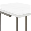 Home Square Modern Marble Side Table in Midnight Black - Set of 2